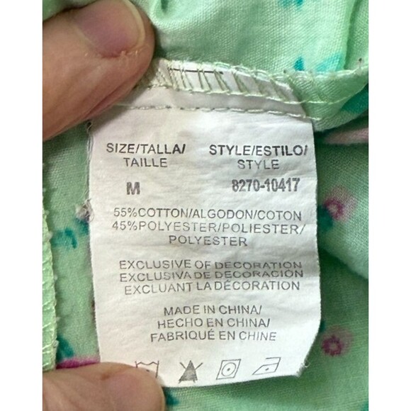 Dream Crest Women's Green Pearl Snap Robe House Coat Grannycore Cottagecore Sz M - Picture 6 of 6